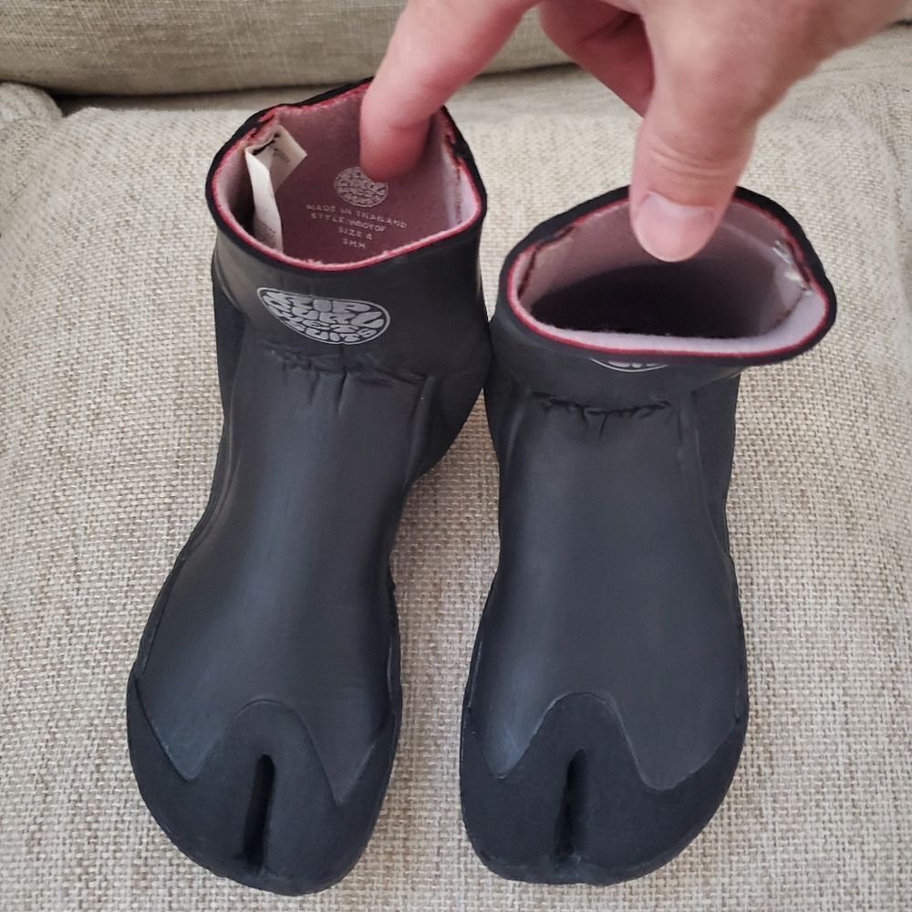 🌊 RIP CURL 🌊 NEW! Rubber Soul Plus 3MM Split Toe Surf Booties -[Size 6, Black] - Picture 7 of 15